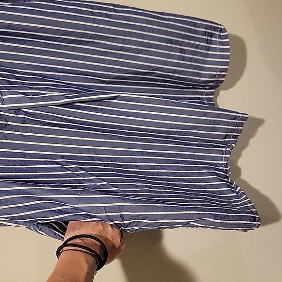 ❤️ NILI LOTAN BLUE WHITE COTTON DRESS WITH POCKETS, MEDIUM - Picture 6 of 10